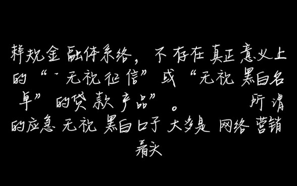 2026最新黑户必过口子