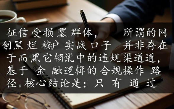 网黑烂户实战口子怎么申请