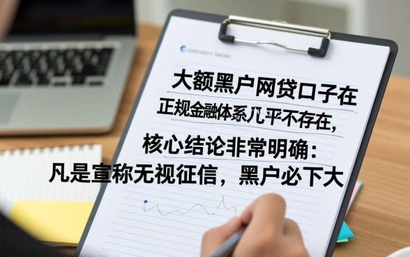 大额黑户网贷口子有哪些2026