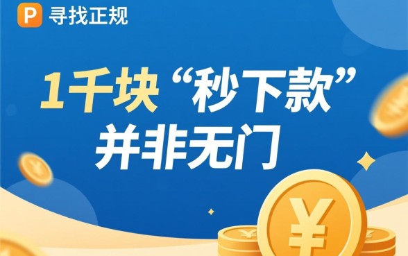 1000块秒下款口子怎么借
