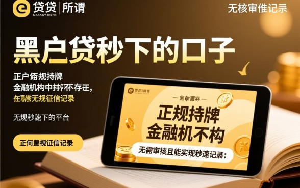 黑户贷秒下的口子有哪些