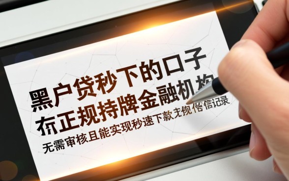 黑户贷秒下的口子有哪些
