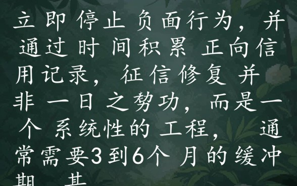 征信花了到底多久能恢复