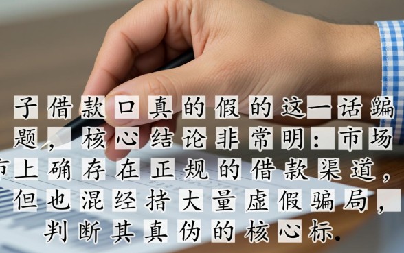 借款口子真的假的,2026正规网贷怎么申请安全靠谱? 2026正规网贷怎么申请安全靠谱