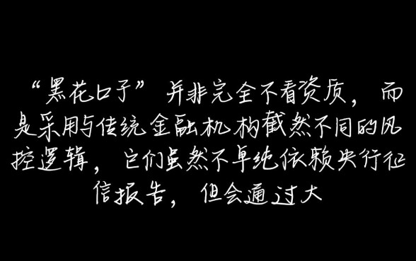 黑户贷款不看征信真的能下款吗