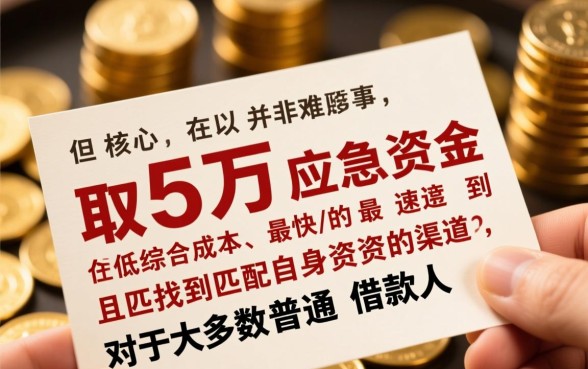 快速贷款5万口子怎么申请
