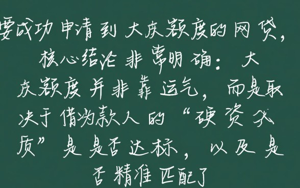 大额度网贷怎么借