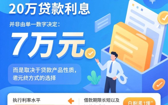 20万贷款利息多少,一年利息怎么算? 20万贷款利息多少