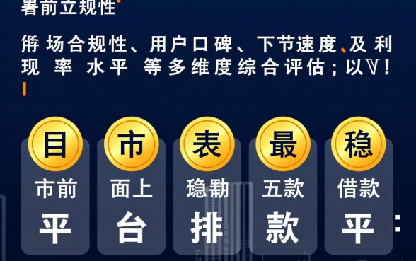 五款借款平台排名哪个好