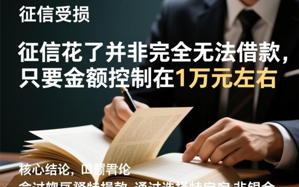征信花了怎么借款1万