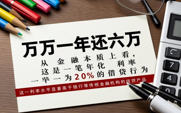 借五万一年还六万利息多少