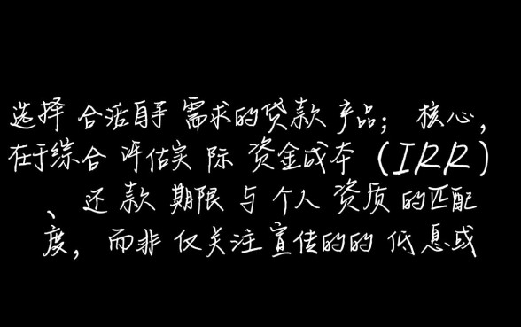 在众多贷款产品中哪个好