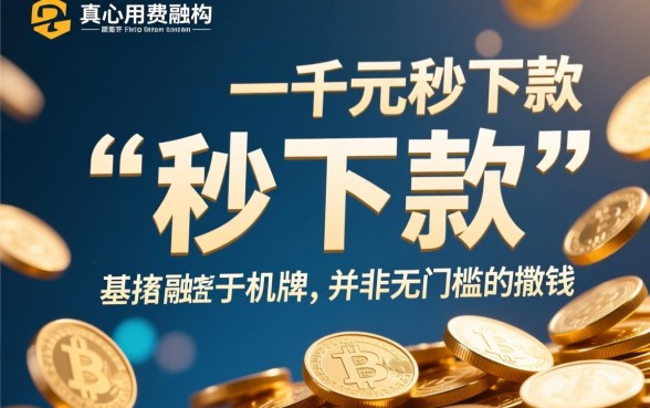 一千元秒下款的口子怎么申请
