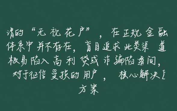 无视花户的贷款口子有哪些