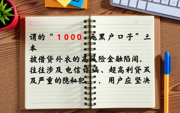 1000元黑户口子靠谱吗