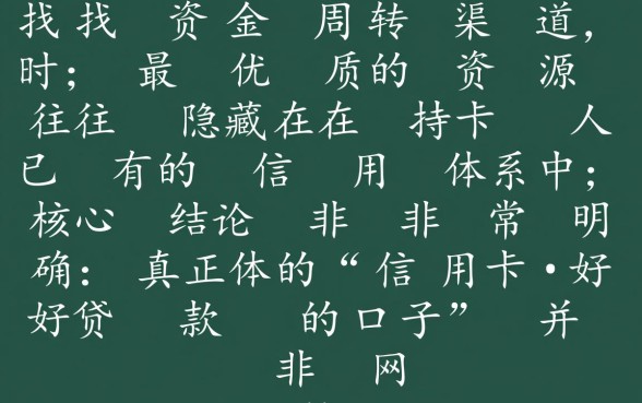 信用卡好贷款的口子有哪些