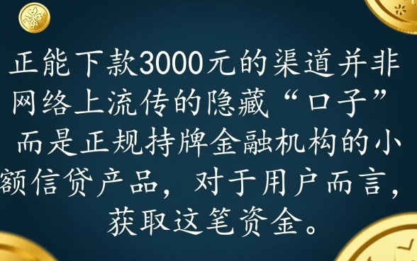 急需3000元哪里可以秒下款