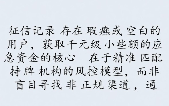 哪里有千元秒下款的小额口子