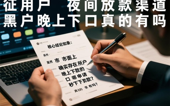 黑户晚上下款的口子真的有吗