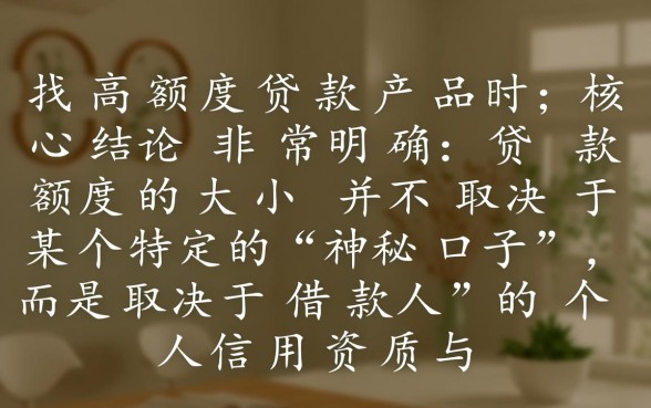 2026容易下款的大额网贷有哪些