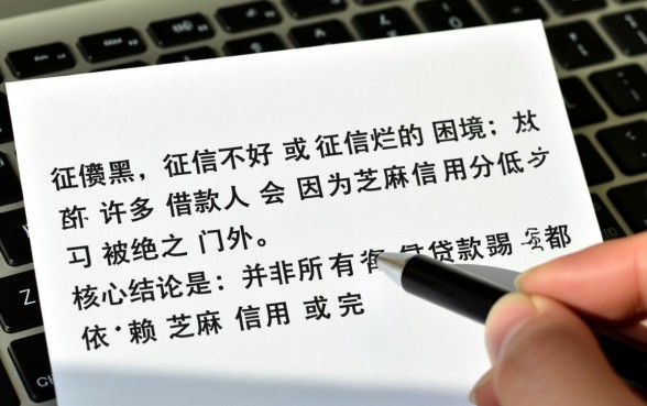 征信黑了怎么贷款,哪些贷款不要芝麻信用分 哪些贷款不要芝麻信用分