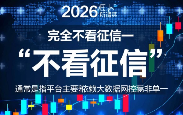 2026年不看征信就能贷款的平台,有哪些网贷口子不看征信 2026年不看征信就能贷款的平台