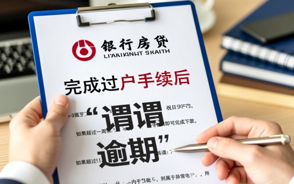 建行房贷过完户多久下款算逾期了怎么办