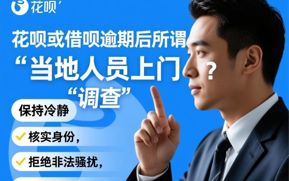花呗借呗逾期当地人员找我调查怎么办