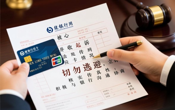 建行信用卡被起诉收到传票怎么处理