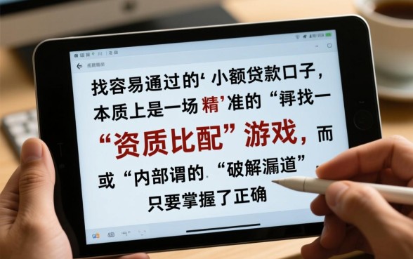 如何找到那些容易通过的小额贷款口子