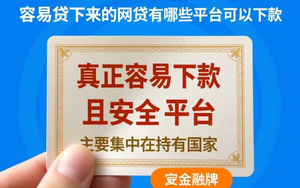 容易贷下来的网贷有哪些平台可以下款