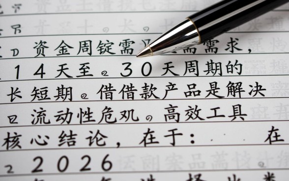 2026年14天30天借款怎么借