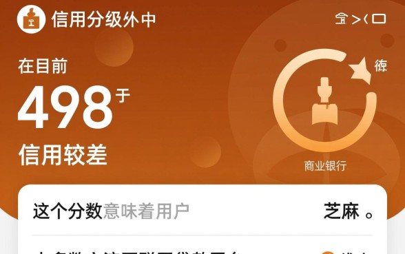 芝麻信用分498能贷款吗