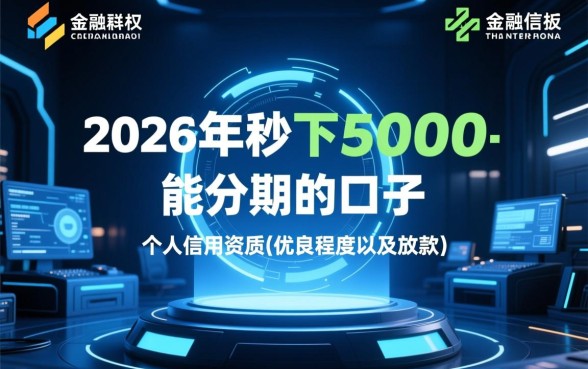 2026年秒下5000能分期的口子有哪些