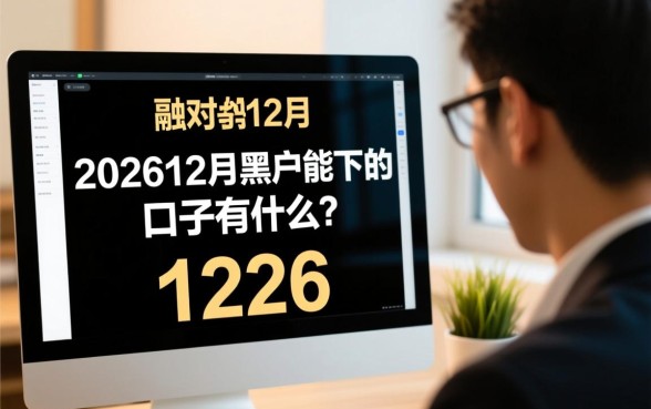 202612月黑户能下的口子有什么