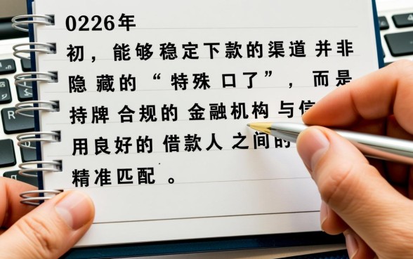 2026年1月求还能正常下款的口子