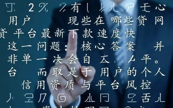现在有哪些网贷平台最新下款速度快
