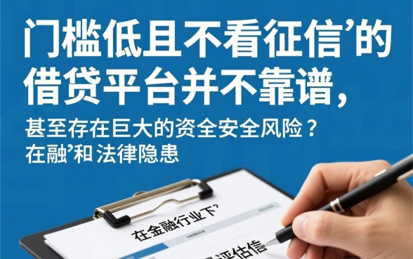 门槛低且不看征信的借贷平台靠谱吗