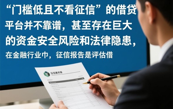 门槛低且不看征信的借贷平台靠谱吗