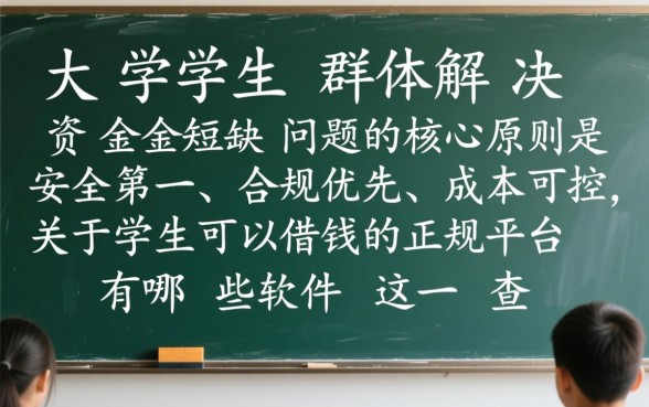 学生可以借钱的正规平台有哪些软件