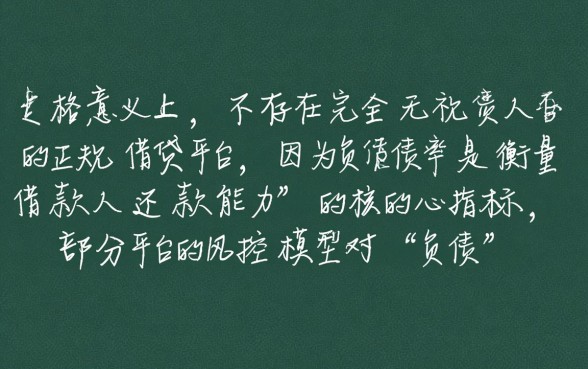 什么借贷平台不看负债比较容易借钱