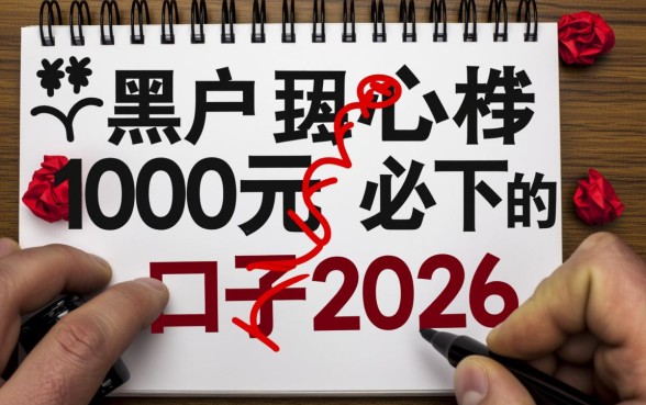黑户1000元必下的口子2026是真的吗