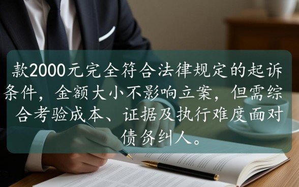 别人欠我2000元不还能起诉吗