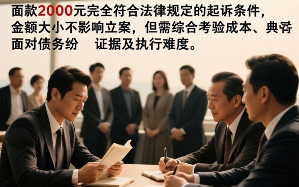 别人欠我2000元不还能起诉吗
