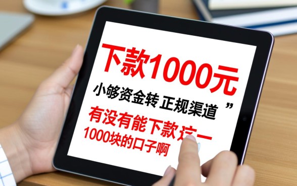 有没有能下款1000块的口子啊 有没有能下款1000块的口子啊