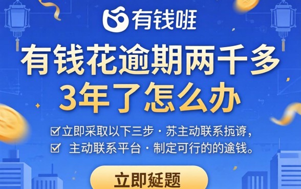 有钱花逾期两千多3年了怎么办