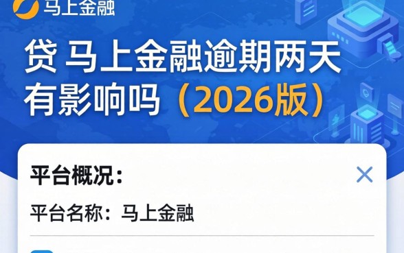 助贷马上金融逾期两天有影响吗