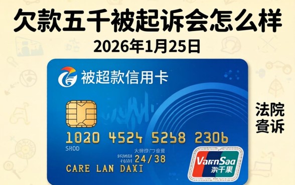 信用卡欠款五千被起诉会怎么样