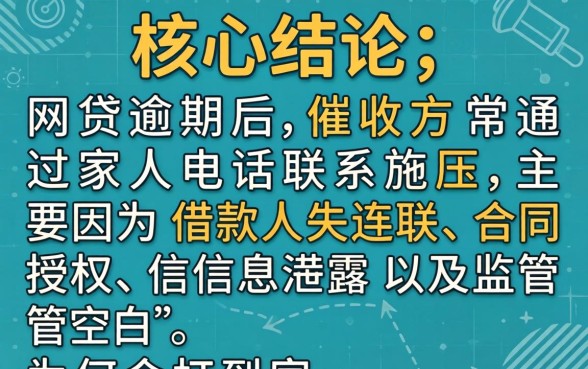 网贷逾期为什么会打到家人电联 网贷逾期为什么会打到家人电联