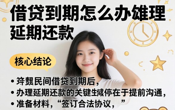 民间借贷到期怎么办理延期还款 民间借贷到期怎么办理延期还款